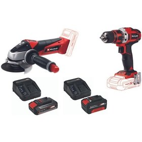 Resim Einhell TE-AG 18/115 Akülü Avuç Taşlama + TE-CD 18/40 Lİ Akülü Vidalama + 2.5 Ah + 4.0ah Starter 