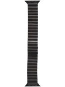 Resim Novahub İos Watch Uyumlu Se 2023 44mm Bambu Paslanmaz Çelik Bandı Siyah/i 