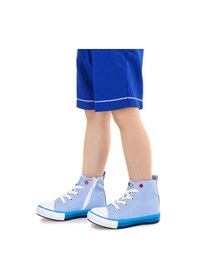 Resim Kiko Kids Tinna Bağcıklı Erkek Çocuk Boğazlı Keten Spor Ayakkabı Mavi 