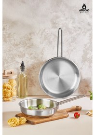 Resim Maestro 2 Parça İndüksiyon Uyumlu Paslanmaz Çelik Kapaksız Tava Seti 