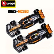 Resim McLaren F1 MCL60 model araba oyuncak, 3-6 yaş arası çocuklar için koleksiyonluk hediye, resmi lisanslı McLaren #4 ve #81 yarış araba replikası, BURAGO 1:43 ölçekli 
