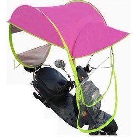 Resim Pazly Jzcat Motosiklet Scooter İçin Pembe Yağmurluk Tentesi Gölgelik Branda Koruyucu 