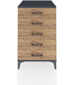 Resim Kronos Komodin 5 Çekmeceli 60x59x96 Antrasit-çam Antrasit 