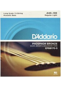 Resim D'addario Epbb170-5 Bas Gitar Tel Seti Long Scale - 45-130 - Phosphor Bronze 