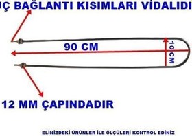 Resim Benmari 90cm Rekorlu Düz Rezistans 2500W 220V 8,5? Cr-Ni 