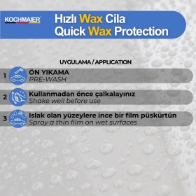 Resim Kochmaier Hızlı Cila Wax Araç Boya Koruma ve Parlatıcı 1 Litre 