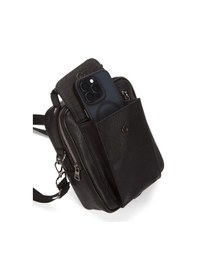 Resim Newish Polo Erkek Deri Kapaklı Omuz Ve El Çantası 17x22cm New337 - Siyah 