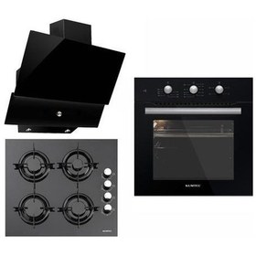 Resim Kumtel B66 - KO-40TAHDF - DA6-830S Siyah Ankastre Set 