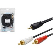 Resim Kablo 2Rca Aux 3.5MM 1.5 M Gold Hadron Hdx-1024 