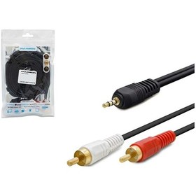 Resim Kablo 2Rca Aux 3.5MM 1.5 M Gold Hadron Hdx-1024 