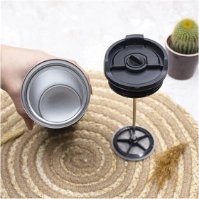 Resim Kale Promosyon French Press Termos 500 ml Kapasite Bitki Çayları Kahve Vb Kullanım Alanları 