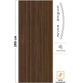 Resim Detay Poliuretan Mdf Ahşap Akustik Duvar Paneli 100 x 280 cm ( Barok ) 