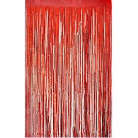 Resim kidspartim Mat Kırmızı Pearlize Asmal Fon Süsü 100x200 cm 