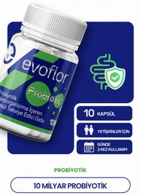 Resim EVOFLOR Probiyotik Mikroorganizma Içeren Kapsül Takviye Edici Gıda 10 Kapsül 
