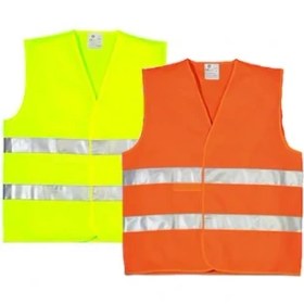 Resim İstanbul e-Hırdavat Ikaz Yeleği 5 cm Çift Reflektörlü Sarı Ikaz Yeleği 5 Adet 