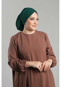Resim Hürrem Bone Zümrüt Pratik Hazır Geçmeli Tesettür Bone Sandy Büzgülü Salaş 2119 37 Zümrüt 