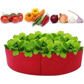 Resim Hangfox Kırmızı 50 Galon Dairesel Felt Bitki Büyüme Çantası - Nemsi Dokuma, İyi Havalandırma, Kök Sağlığı, Sebze/çiçek/otu İçin 