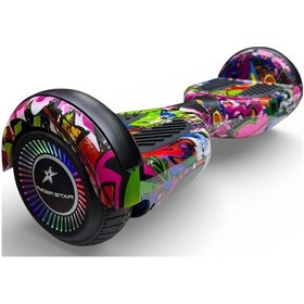 Resim Elektrikli Kaykay Hoverboard Bluetooth Hoparlörlü RS-S5 Grafiti Mix 