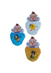 Resim Poopes Sevimli Kuşlar Ve Yarasa Desenli Erkek Bebek 3'lü Alıştırma Külodu 