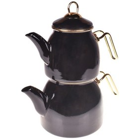 Resim Taşev Sultani Çaydanlık Takımı Siyah 