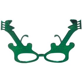Resim Parti Gözlük Plastik Camsız Gitar Şeklinde Yeşil 14x6 Cm 