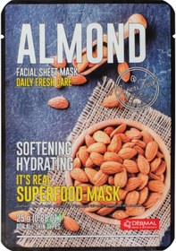 Resim Dermal It's Real Superfood Almond Badem Yüz Maskesi 25G 