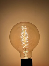 Resim OKYANUSAYD 40 WATT SPİRAL ÇİZGİLİ G95 MODELİ RUSTİK VİNTAGE AMPÜL 