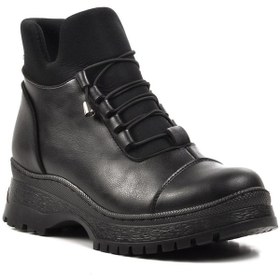 Resim Ayakmod 112 Siyah Fermuarlı Kadın Bot 001 