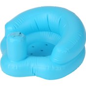Resim Honmex Pvc Bebek Oturma Egzersizi Sandalyesi - Hamam, Plaj, Yolculuk İçin Kolay Şişirilebilir, Ergonomik Ve Taşınabilir Mavi Koltuk 