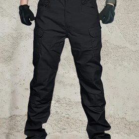 Resim Erkekler için çok cepli Camo Cargo Pantolon - Dış mekan etkinlikleri için dayanıklı, rüzgar geçirmez, yırtılmaya dayanıklı - Bahar, Sonbahar ve Yaz için çok yönlü Kullanışlı Pantolon 