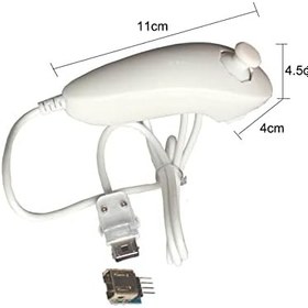 Resim Dekaim Nunchuk Controller Attachment Replacement,Nunchuk Video Game Controller Joystick Remote for Wii Gamepad Console White 