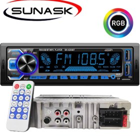 Resim Sunask Sn-4250bt Oto Teyp Çift Usb Bluetooth Aux Sd Kart Amfi Çıkışlı Kumandalı 