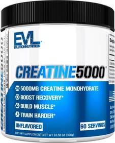 Resim Evlution Nutrition Creatine 5000 - Supports Faster Recovery, Lean Muscle Growth & Performance - Pre & Post Workout Powder - 5000mg Pure Creatine Monohydrate Per Serving - 60 Servings - Unflavored 