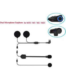 Resim MCM Group Mikrofonlu Motosiklet Kaskı Kulaklığı Tam/yarım Yüz Kaskları Için 2’si 1 Arada Kulaklık Seti ( Lisinya ) 