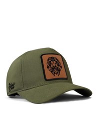 Resim Blackbörk Premium Haki Şapka Cap Aslan 2 Logo 