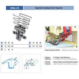 Resim Genel Markalar Sağ-sol Arabiyeli Şerit Aparatı 56x28mm / Uma-23 