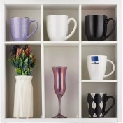 Resim Vip Home Beyaz Kupa Rafı Fincan Rafı Şık Tasarım 