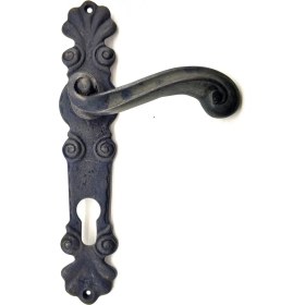 Resim HERŞEYBURDAMODA Antika Tarz Dekoratif Pirinç Okyanus Banyo Kapı Kolu - 230X46 Mm, Oksit 