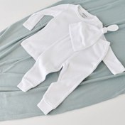 Resim Baby Organik Modal Pantolon & Badi & Şapka Set 