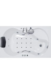 Resim Lexington Jakuzi 130x80, H55 Rest Hidromasaj Sistemli Küvet (Gövde + Metal Ayak + Ön-Yan Panel) 