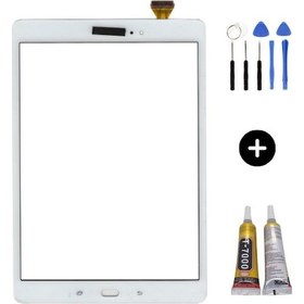 Resim Samsung Galaxy Tab E Sm-t561 Uyumlu Servis Dokunmatik Beyaz + Montaj Seti 
