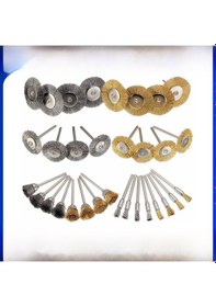 Resim Shineyee 36 Parça Çelik Ve Bakır Tırnaklı Fırça Seti - Pas Kaldırma, Pürüzsüzleştirme Ve Metal Temizliği İçin Ev Ve Profesyonel Kullanım 