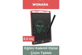 Resim Wonara Deluxe Elektronik Grafik Yazma Tahtası Kalemli Silinebilir Not Çizim Panosu Eğitici Tablet 8,5 Inç 
