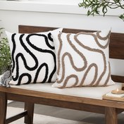Resim Bohem Geometrik Nakışlı Yastık Kılıfı, 18x45.72 cm Ölçülerinde Kare Kapitoneli Yastık Kılıfı, Oturma Odası, Yatak Odası, Kanepe veya Koltuk İçin Uygun Dekoratif Yastık Kılıfı, Fermuarlı, Yastık İçeriği Dahil Değildir. 