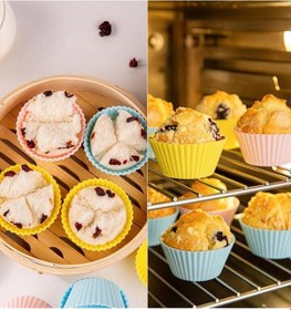 Resim 6 Lı Silikon Muffin Kalıbı Silikon Çok Renkli Diğer 