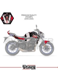 Resim Mt-07 Kaplama Sticker Katana Girl Motor Kaplama Modeli Hazır Kit 2019 / 2023 Uyumlu Siyah 