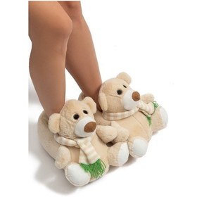 Resim Kutup Kadın Hayvanlı Panduf Bej 36/41 Bej 