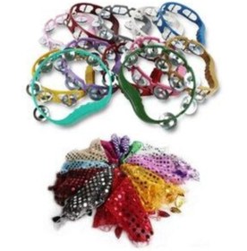 Resim YENİ HEDİYELİK DÜNYAM 10 Adet Karışık Renk Pullu Halay Mendili 10 Adet Karışık Renk Tef 