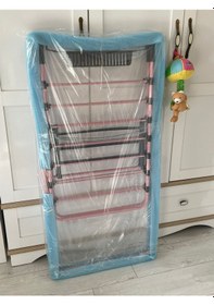 Resim Sobapark Pembe Renkli Kanatlı Kurutmalık Elbise Çamaşır Kurutmalı Pembe - Siyah 