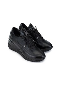 Resim Tamer Tanca Kadın Hakiki Deri Siyah Rugan Casual Ayakkabı 599 0127-401 Bn Ayk Sk24-25 Syh Rgn/syh Dr Siyah Rugan 